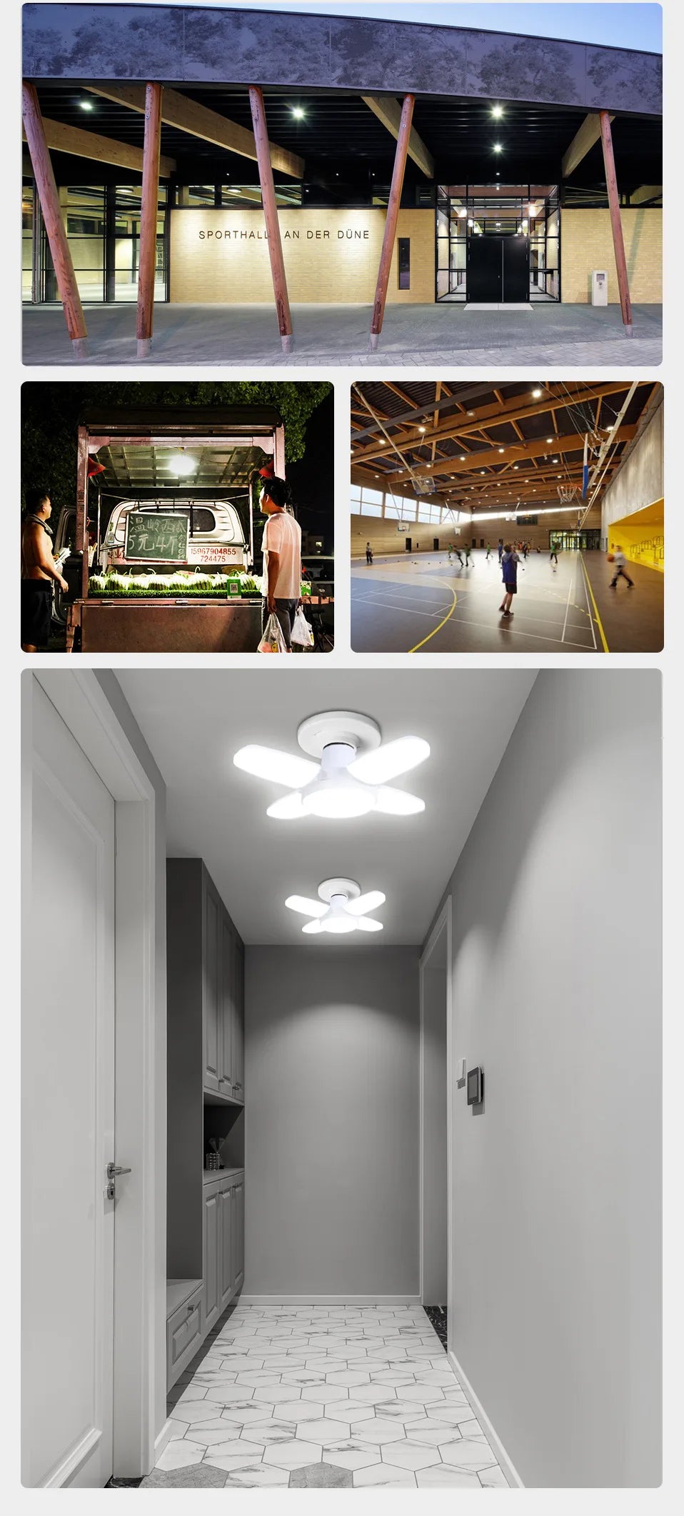 Foco LED Tipo Ventilador