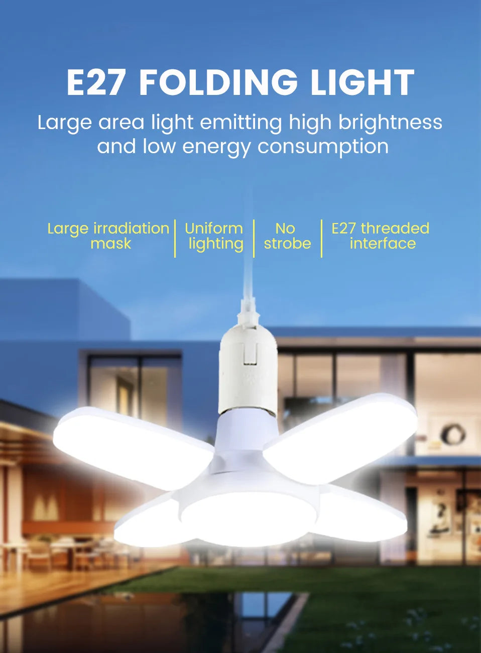 Foco LED Tipo Ventilador