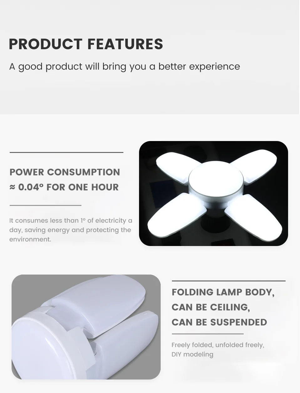 Foco LED Tipo Ventilador