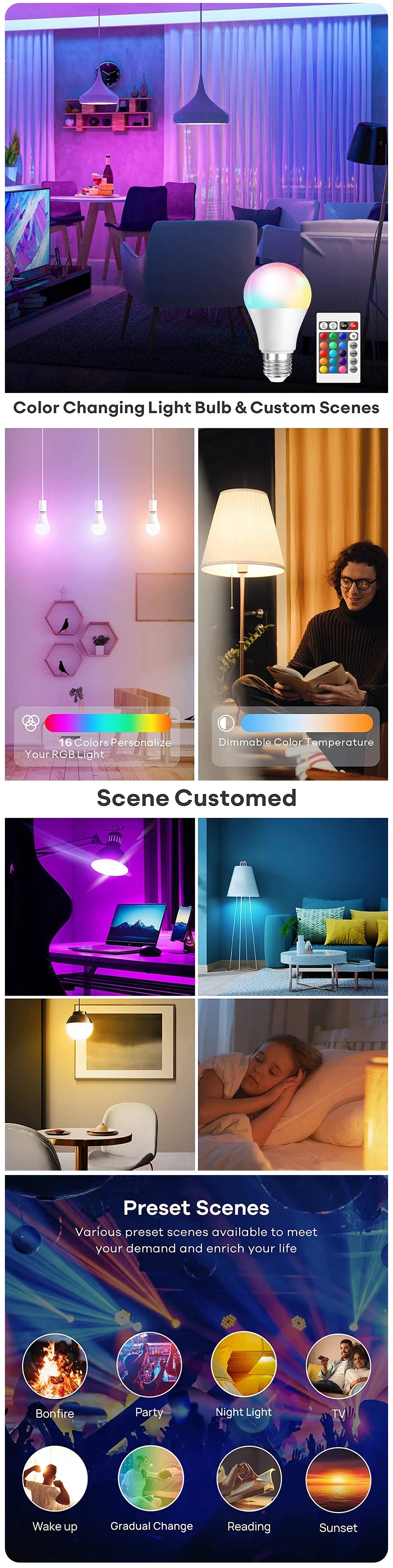 Foco LED Multicolor